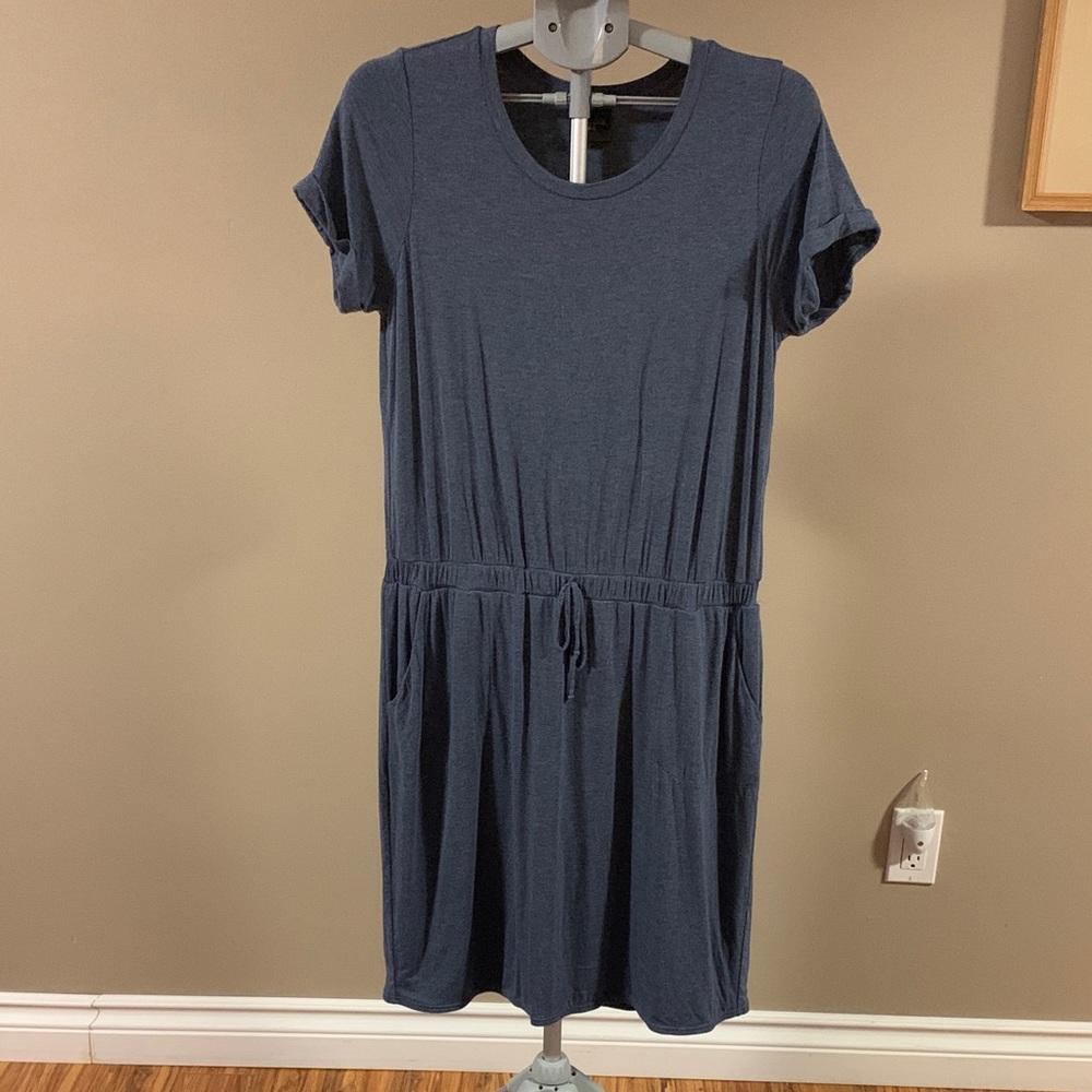 32 Degrees Cool Blue Midi Dress Women's Size Large